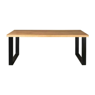 Table à manger bois pied en U 220 cm RIVANO
