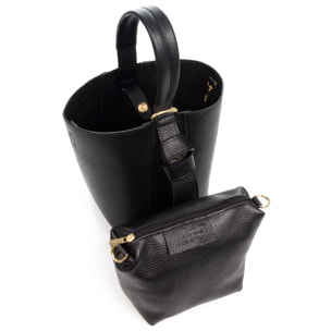 Ayas bolso de mano mujer. Piel auténtica Dollaro.