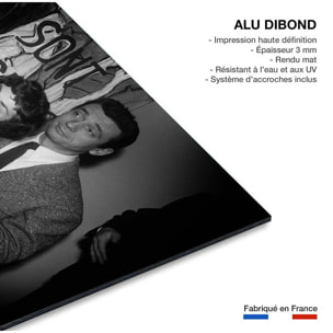 Tableau noir et blanc Photo de Yves Montand Tableau alu Dibond