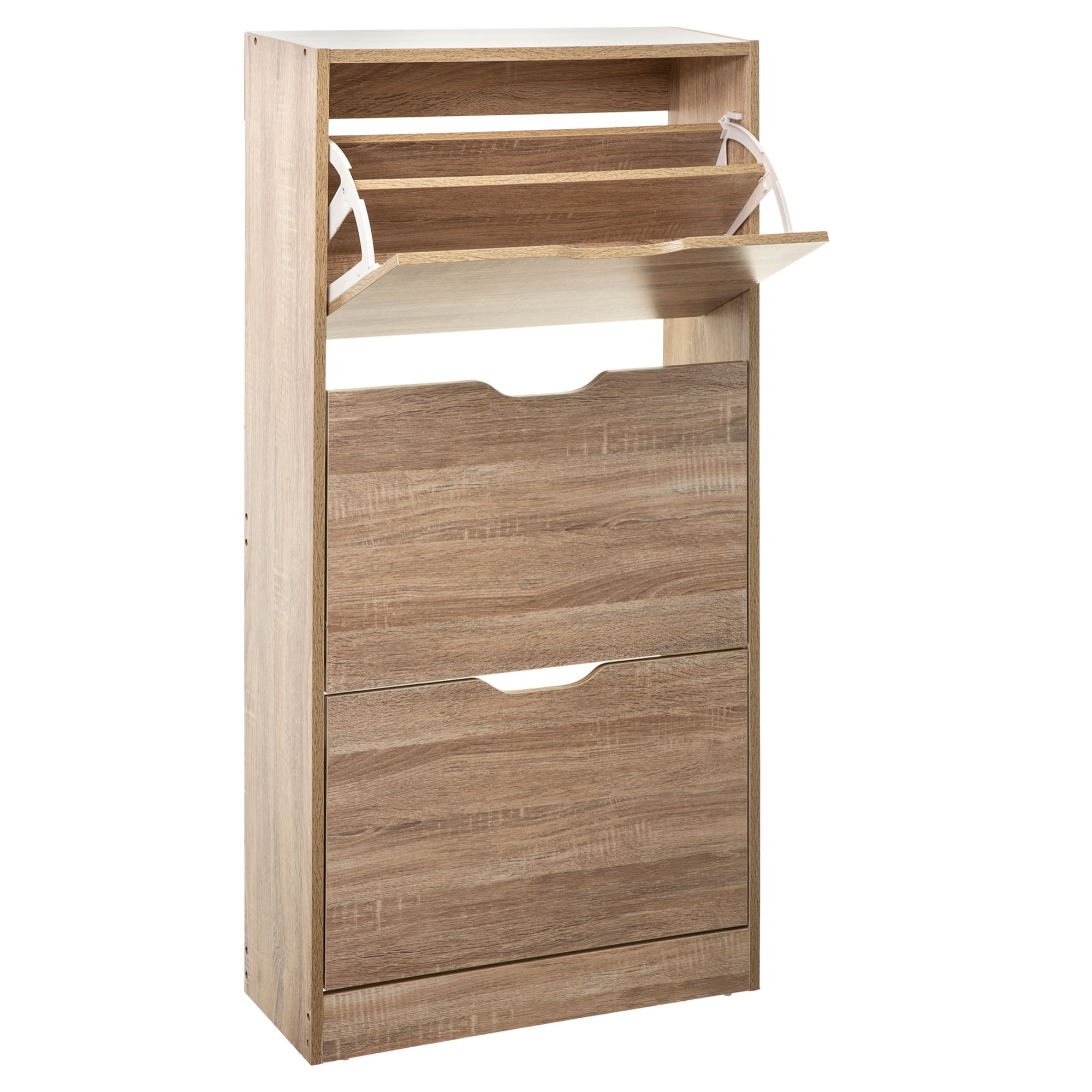 Almacenamiento para zapatos 3 cajones en madera marrón