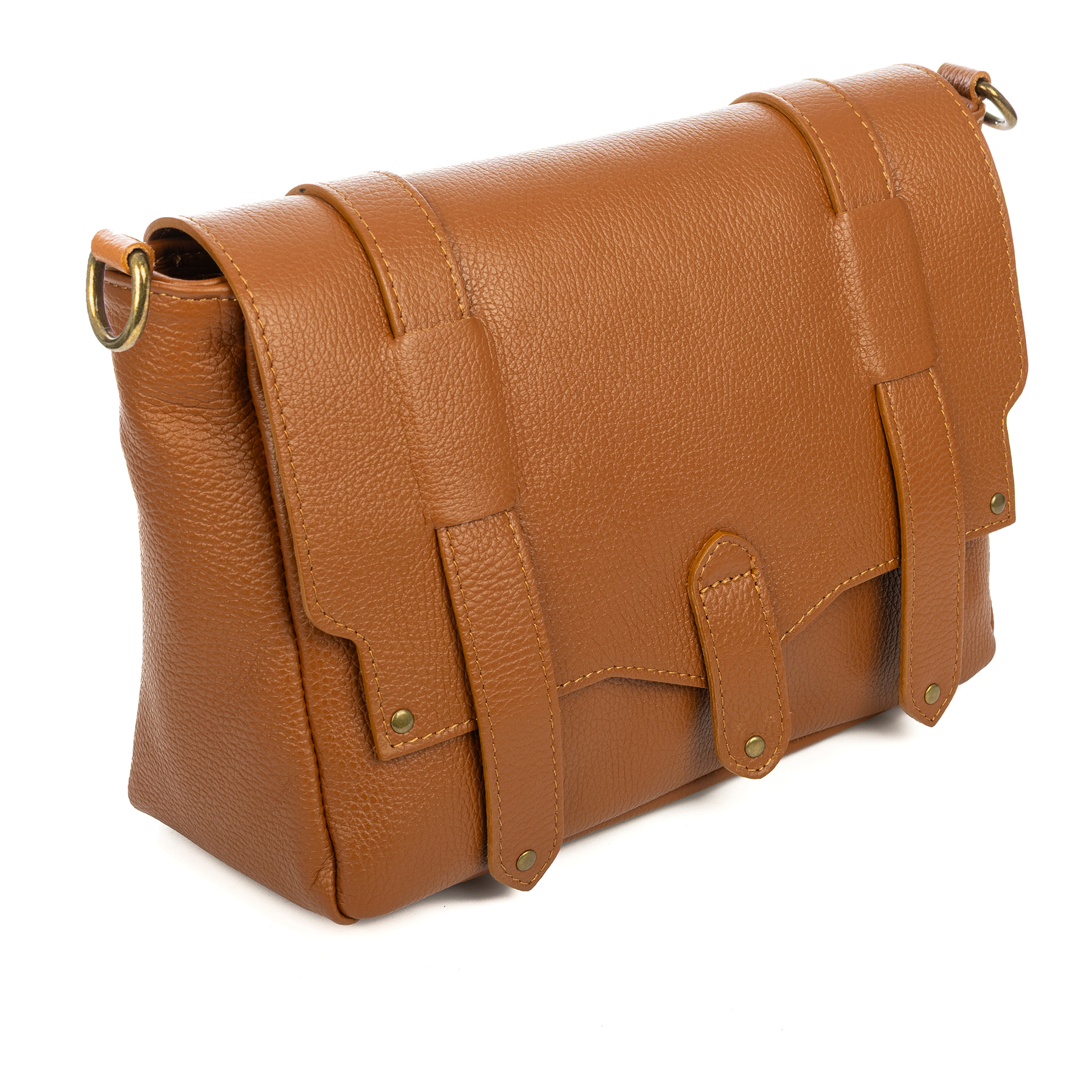 Aviatico bolso satchel mujer. Piel auténtica Dollaro.