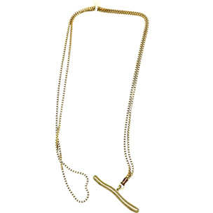 Collar Pendant doble o largo 90 dorado chapado latón