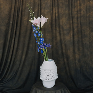 Vase anémone 39cm blanc Kare Design