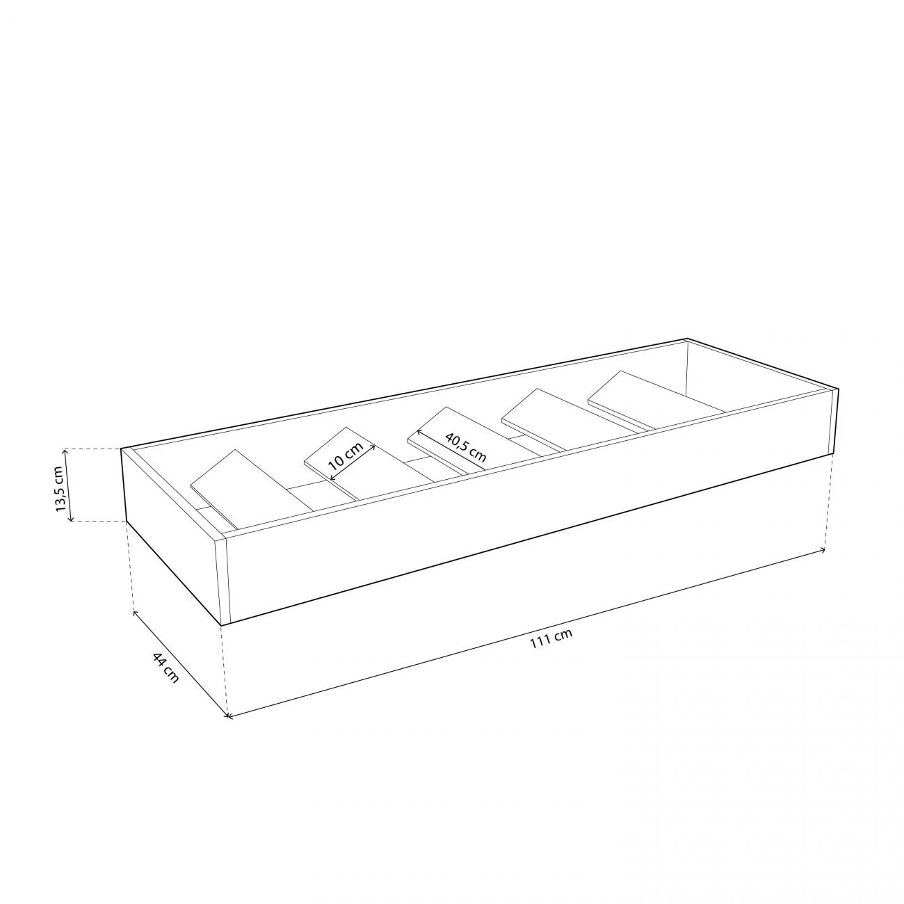 Zapatero cajón frontal Luxury Textil grisáceo