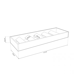 Zapatero cajón frontal Luxury Textil grisáceo