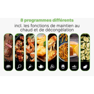 Double friteuse à air chaud 8L Noir Clatronic FR3804H-Noir
