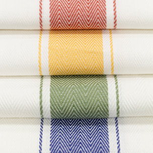 SET 6 STROFINACCI GRECALE 57X90 CM DIS. SPIGA COLORE BLU