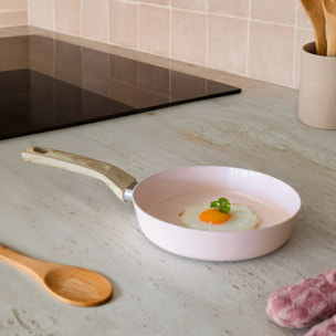 Poêle 20cm avec revêtement céramique rose - tous feux COLORAMA