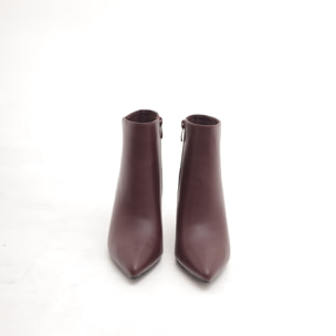 TRONCHETTO BASSO LISCIO BORDEAUX