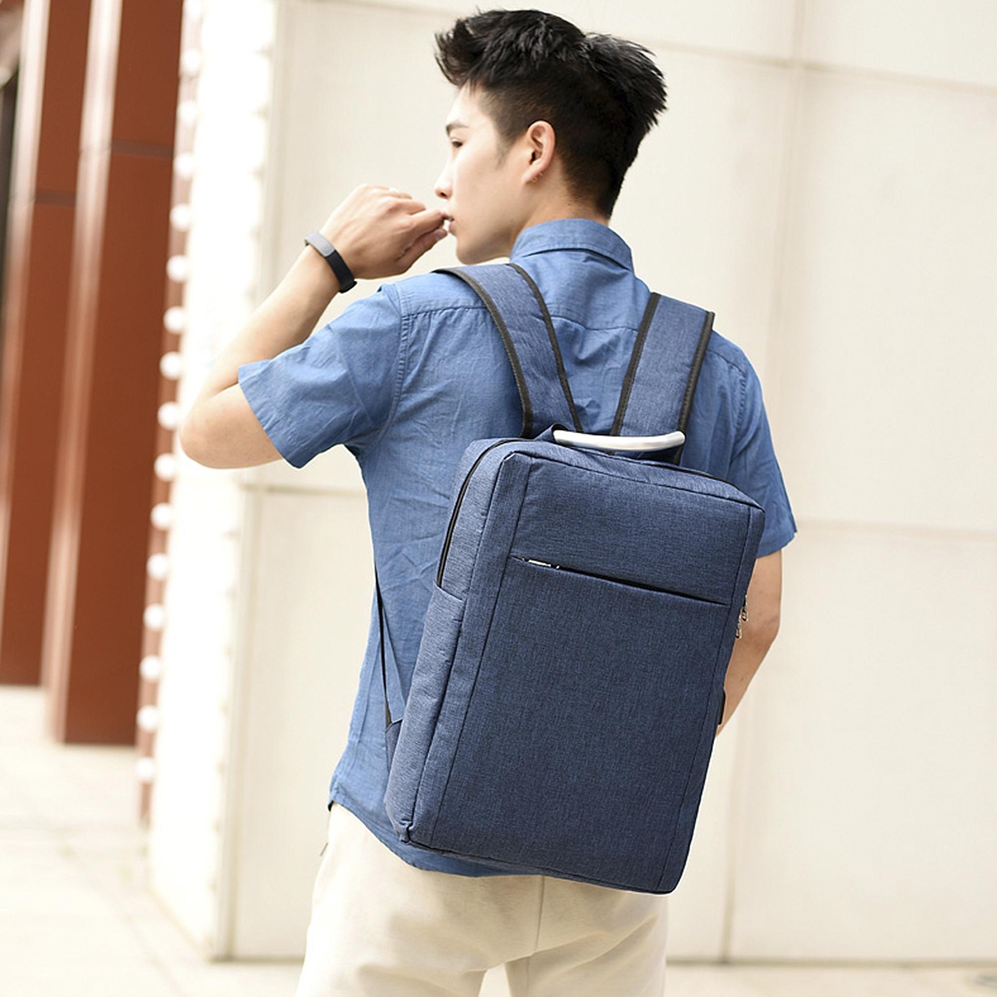 DAM Mochila para Laptop con interfaz de carga USB. 30x12x42 Cm. Color: Azul