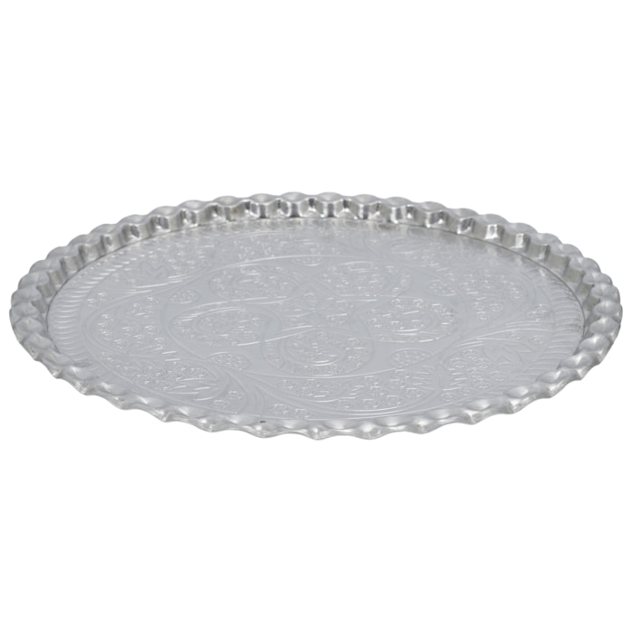 PLATEAU METAL ARGENTE D47.5CM A1/M6