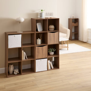 Étagère Mix'N Modul 6 cases rectangulaire marron