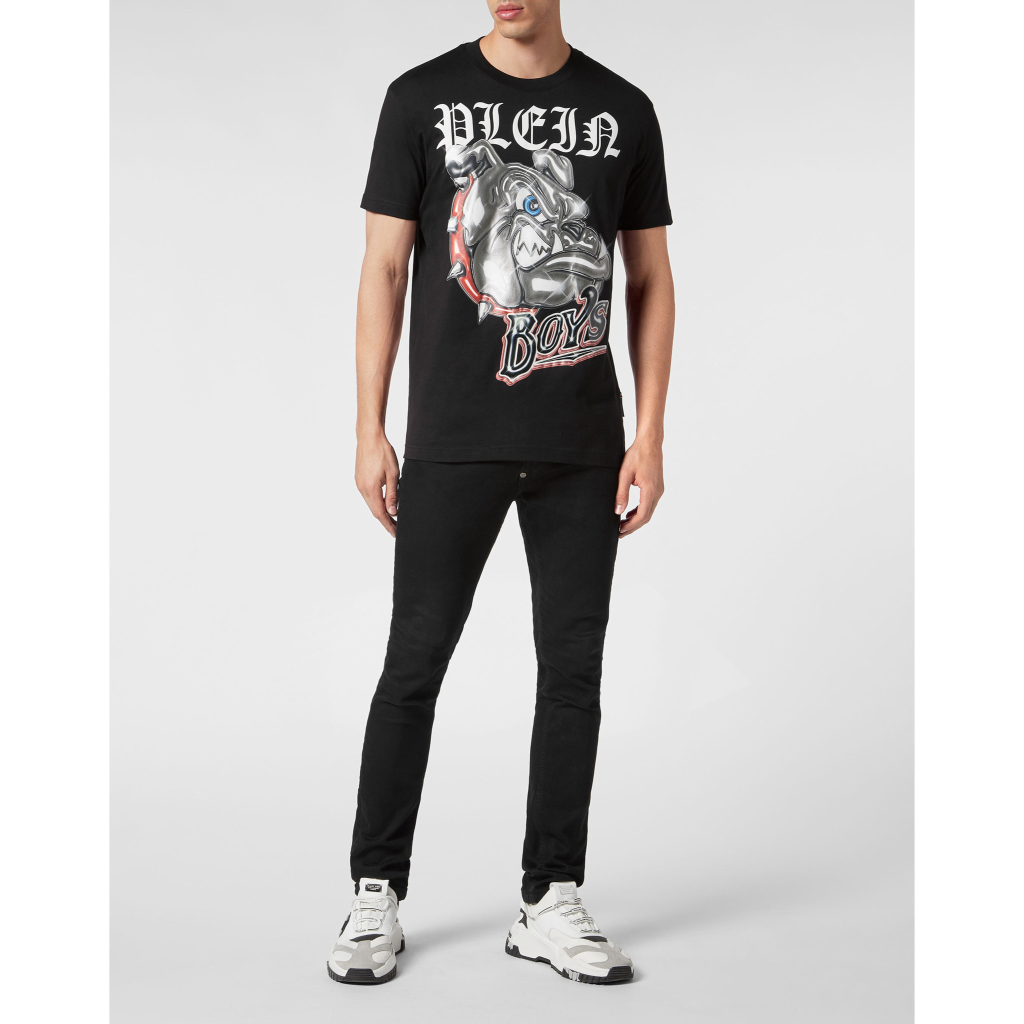 PHILIPP PLEIN Camiseta de cuello redondo y manga corta BULLDOGS
