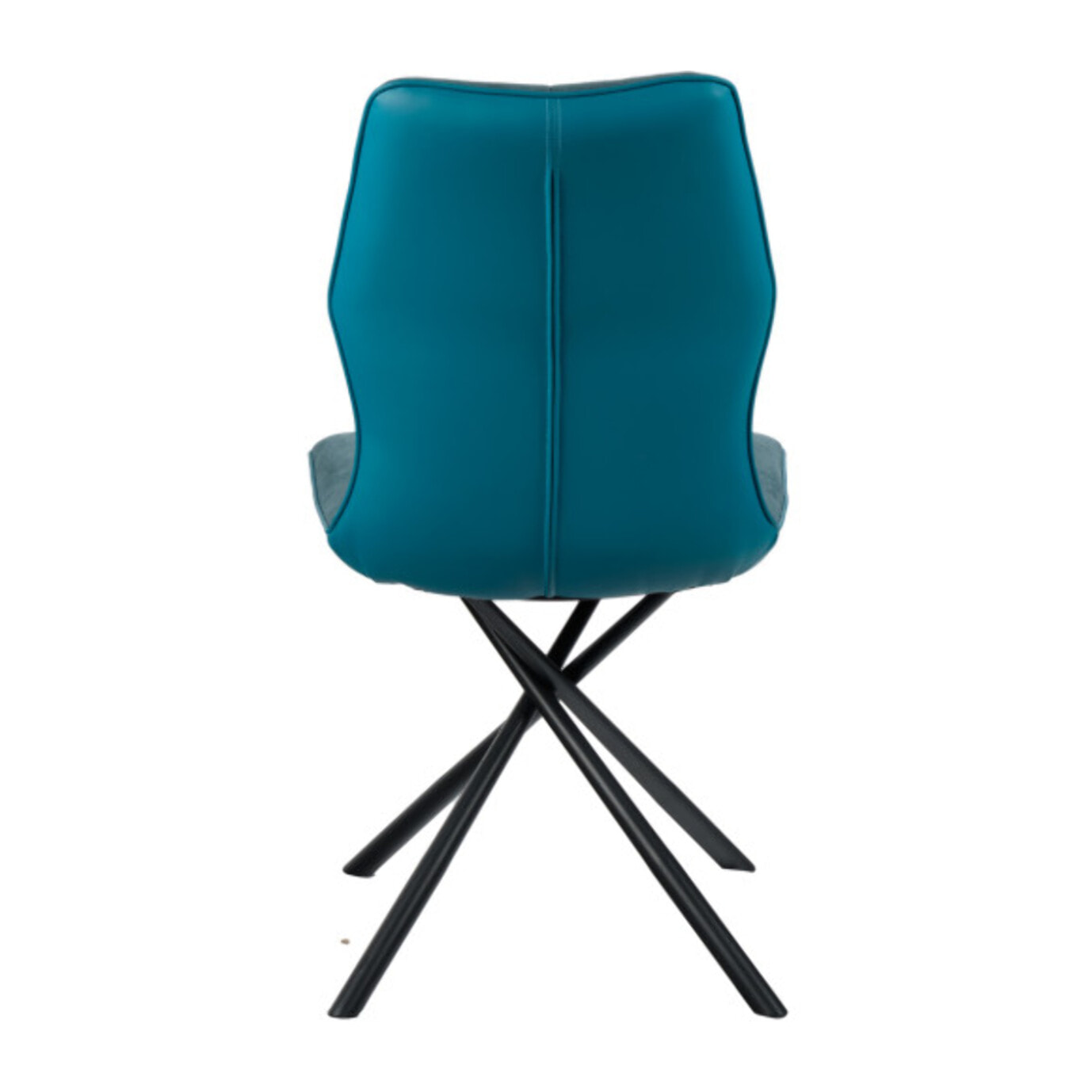 Chaise design en tissu avec piètement en métal noir - ALINE