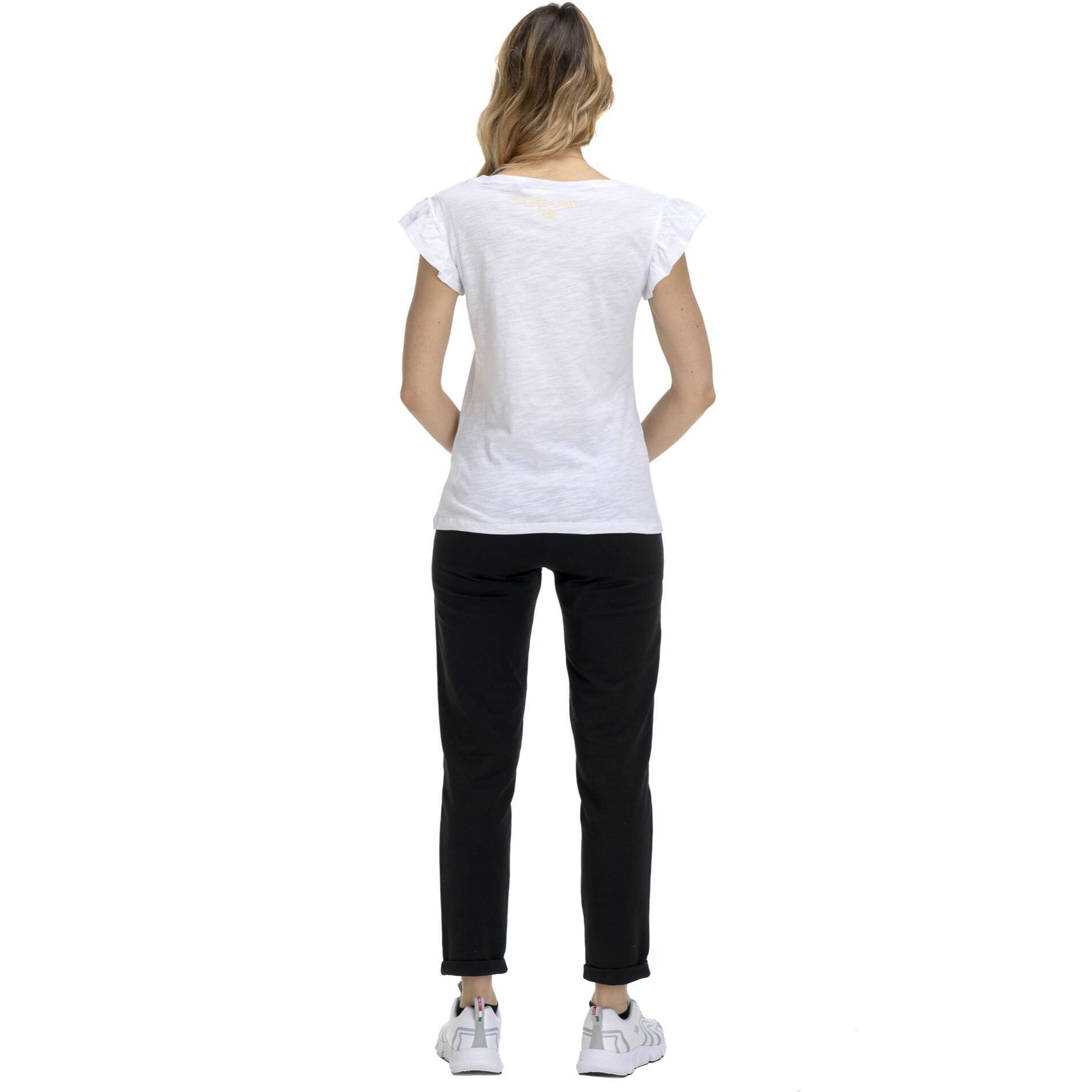 Camiseta mujer volantes Earth Tones