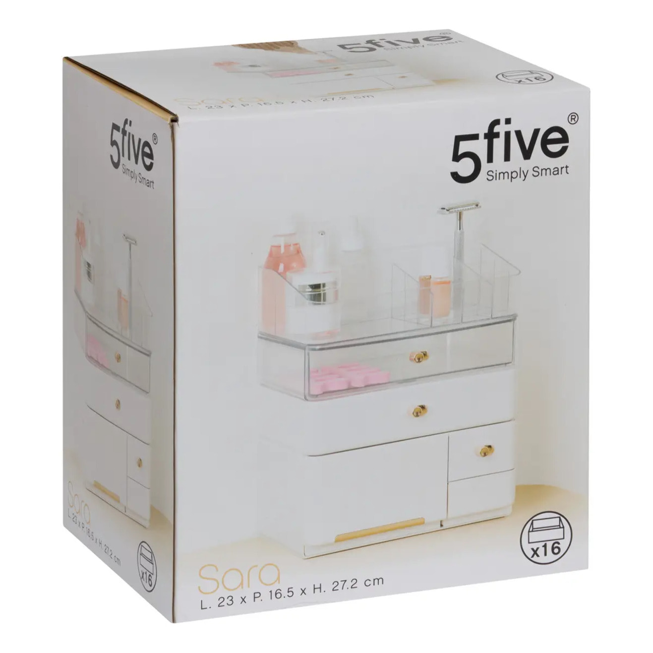 Organiseur Sara L23cm blanc