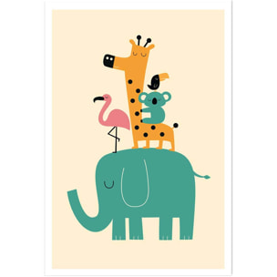 Affiche enfant pyramide des amis  Affiche seule