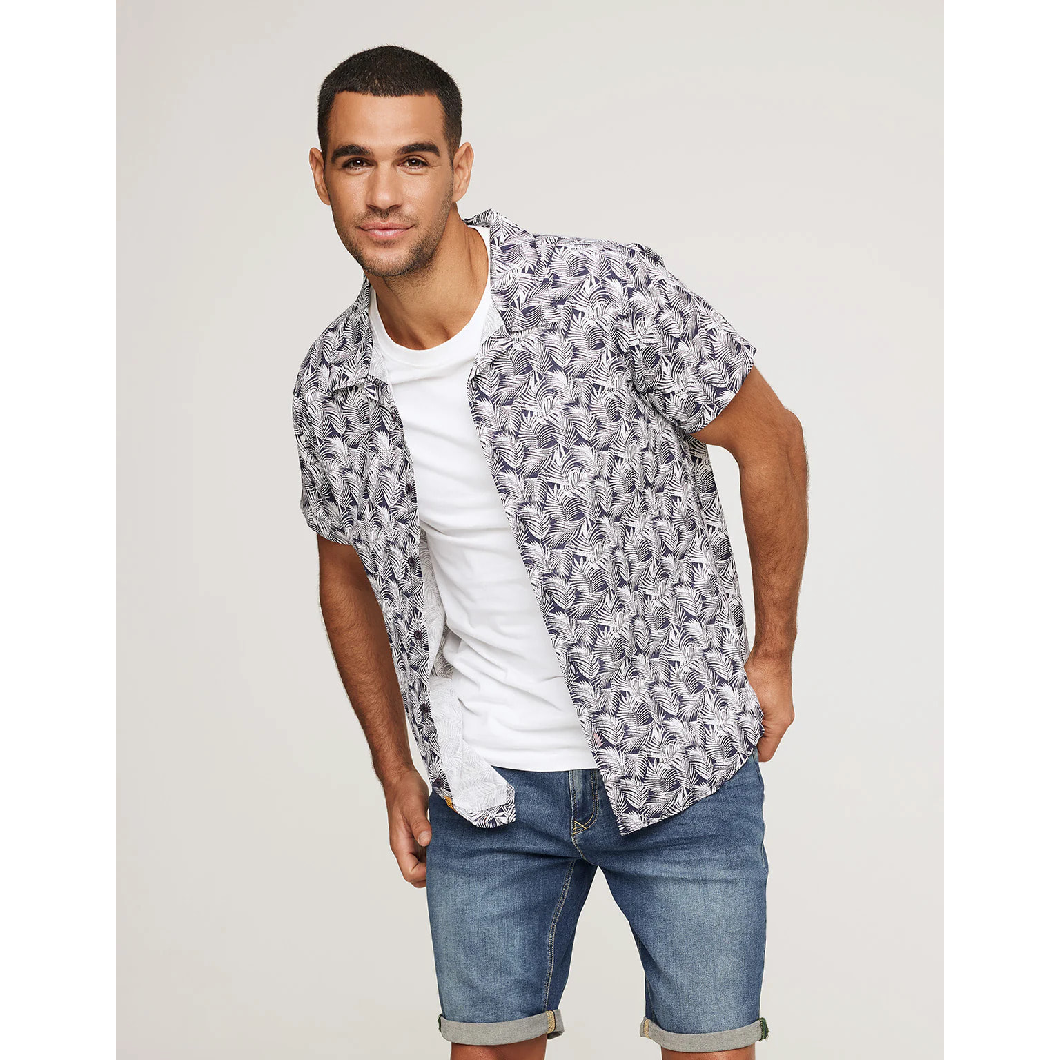 Camisa Manga Corta Azul Marino - Yarrow