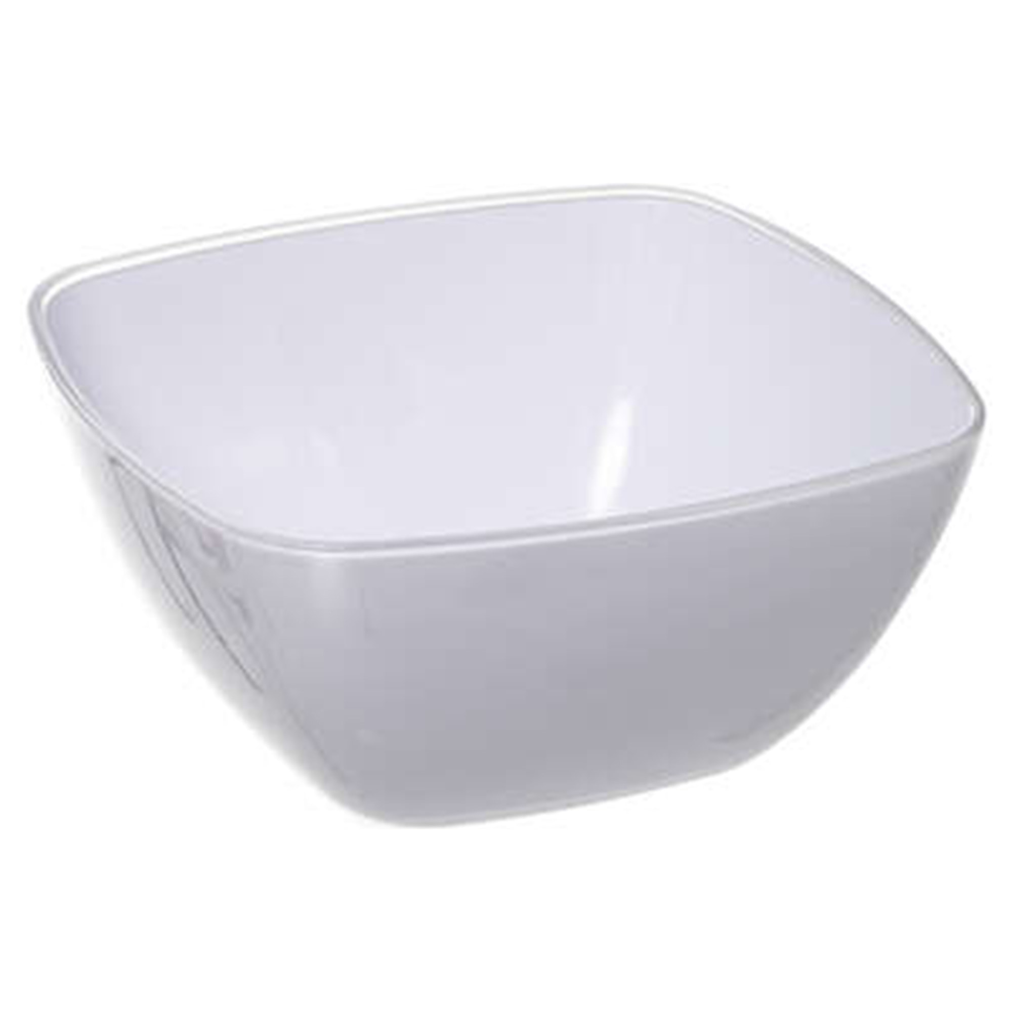 ENSALADERA DE FORMA CUADRADA COLOR BLANCO PERFECTA PARA TU COCINA|L. 24,5 x D. 24,5 x H. 11,6 cm