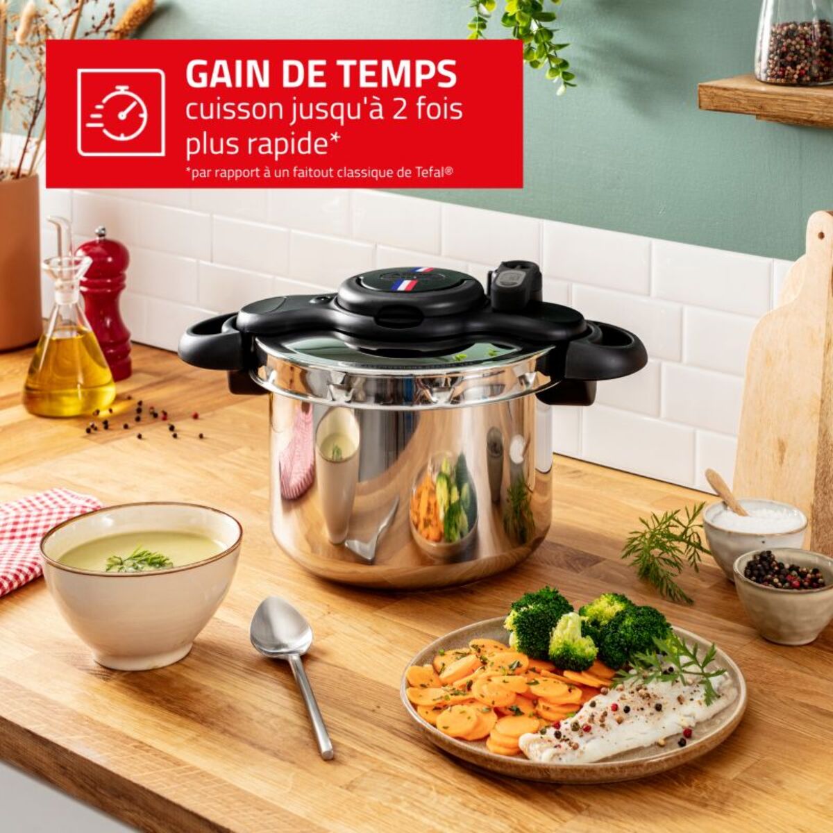 Autocuiseur SEB ClipsoMinut de vos régions 9L + Minuteur