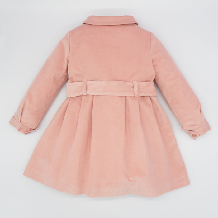 VESTIDO CAMISERO PANA ROSA