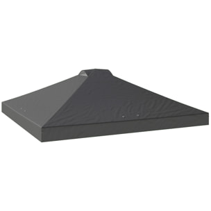 Toile de rechange tonnelle barnum 3x3m polyester imperméable UV50+ anthracite