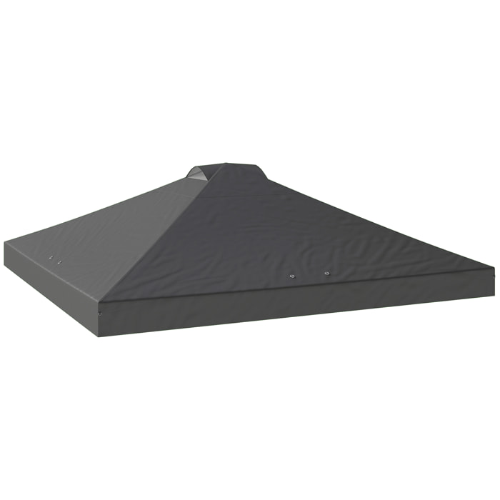 Toile de rechange tonnelle barnum 3x3m polyester imperméable UV50+ anthracite