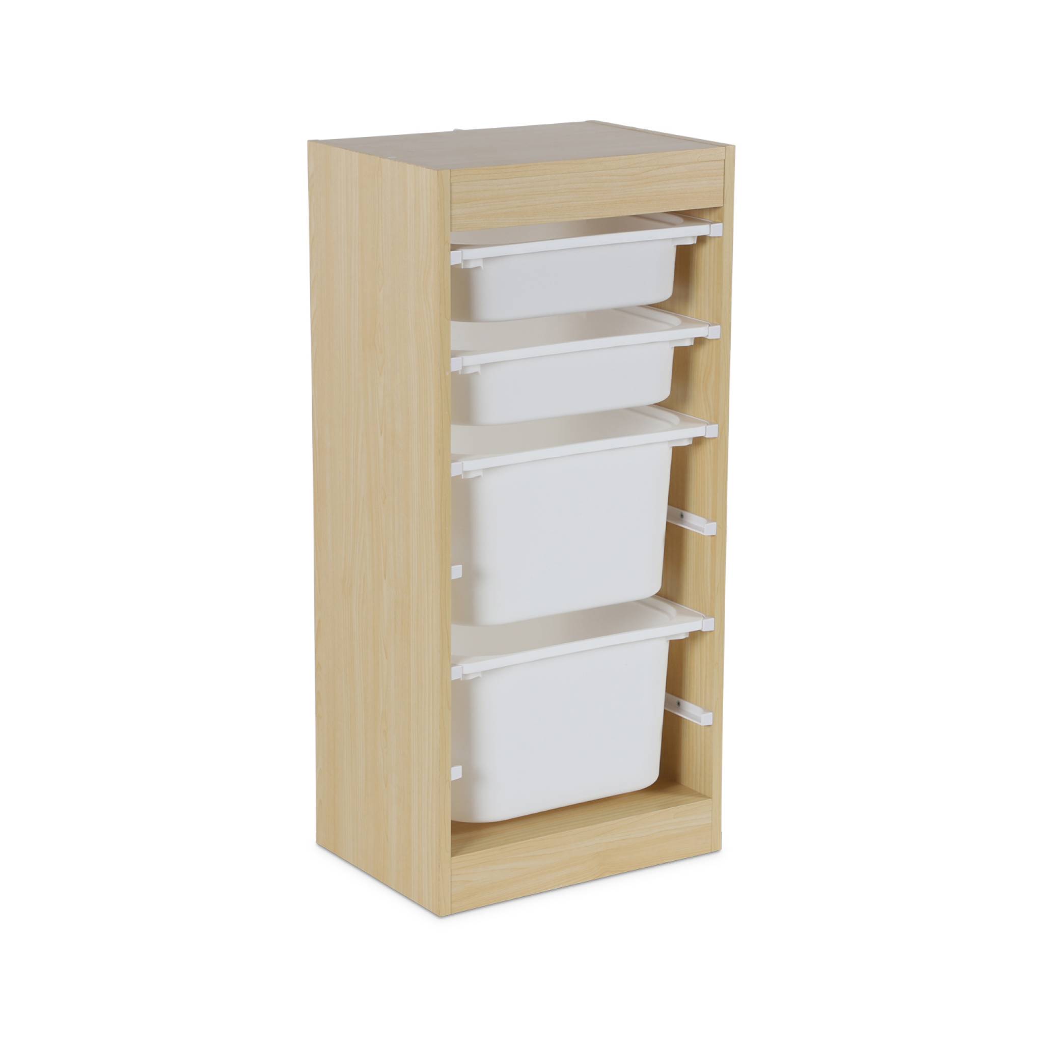 Meuble de rangement naturel enfant 4 bacs de rangement
