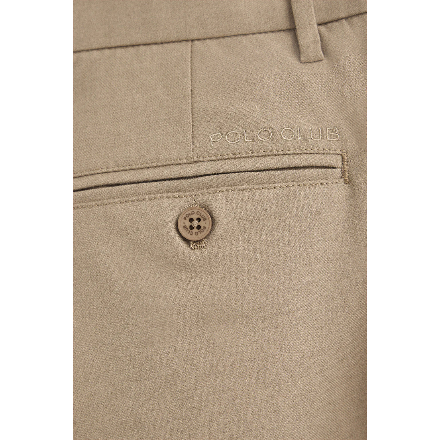 Pantaloni casual cammello da uomo regular fit con dettagli Polo Club