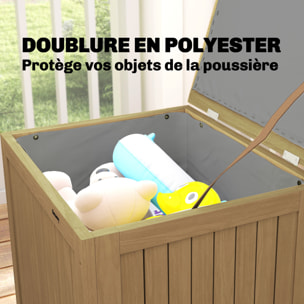 Coffre de jardin bois 130L doublure amovible