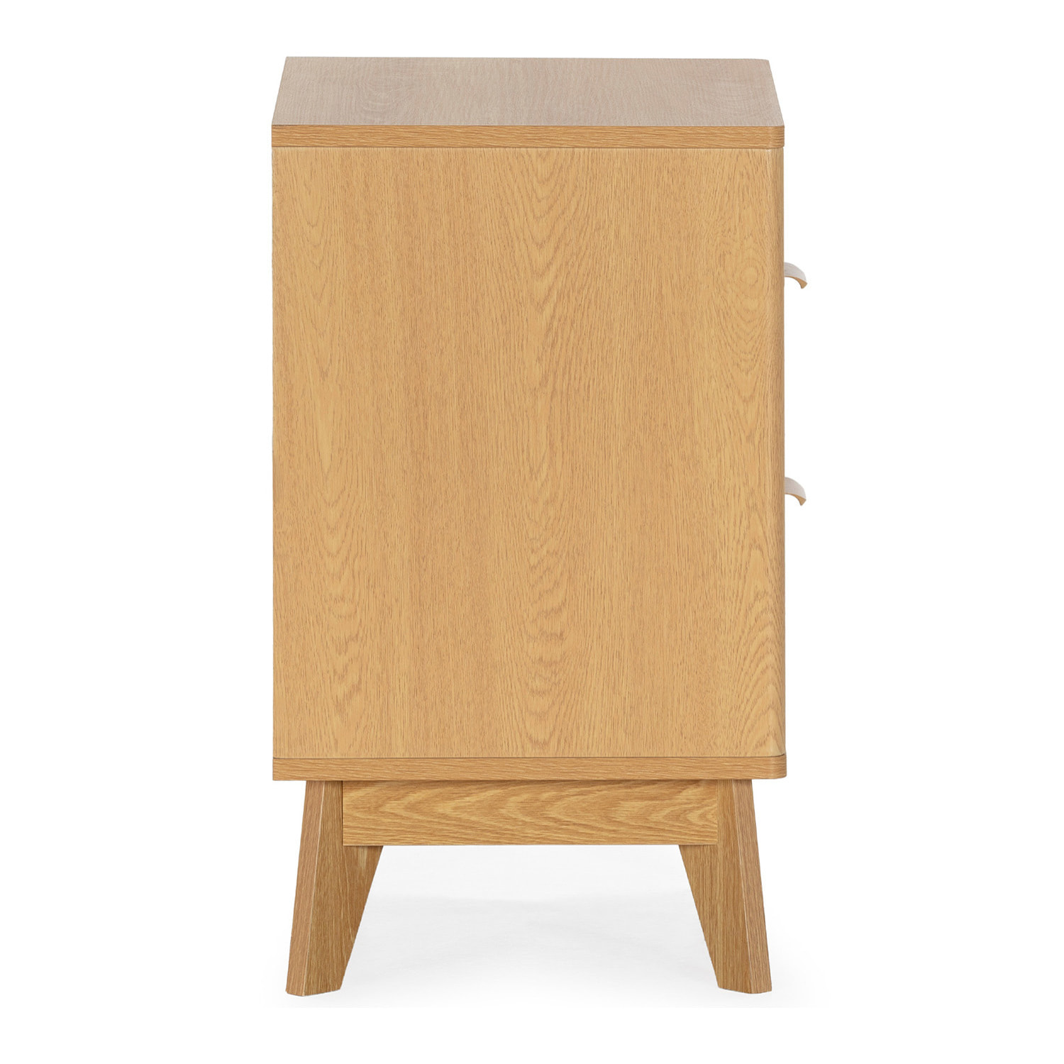 Mesita de noche Oporto 2 cajones 1 hueco efecto Roble