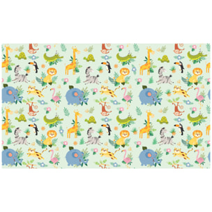 Rouleau revêtement adhésif vinyle au mètre - Sticker lavable Cuisine Meuble Armoire Porte - ANIMAUX DE LA JUNGLE