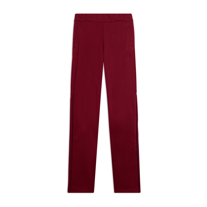 Pantaloni Sportivi con Gamba Dritta e Ricamo Traforato