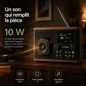 Radio DAB PURE Classic H4 Coffee Black/Walnut