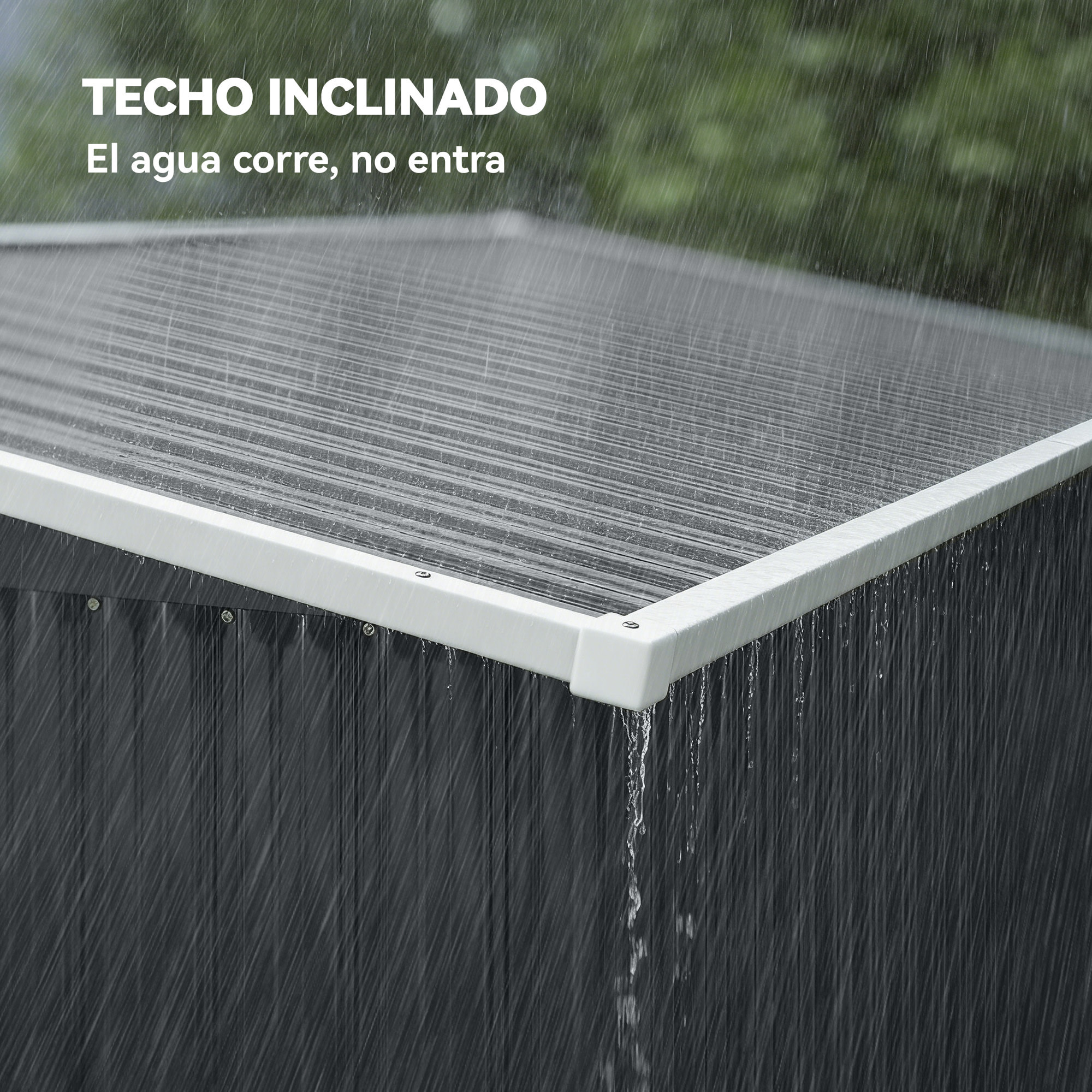 Caseta de Jardín Exterior 2,7 m², 234x132x185 cm, Cobertizo de Jardín Exterior Metálico con Triple Puerta, Cerradura, Techo Inclinado y Ventilación para Almacenamiento de Herramientas, Gris