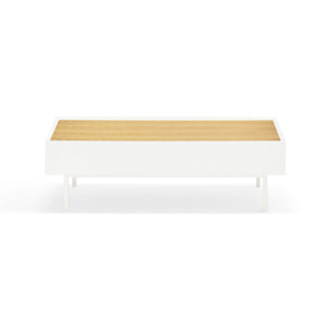 Mesa de centro Arista con 2 cajones blanco