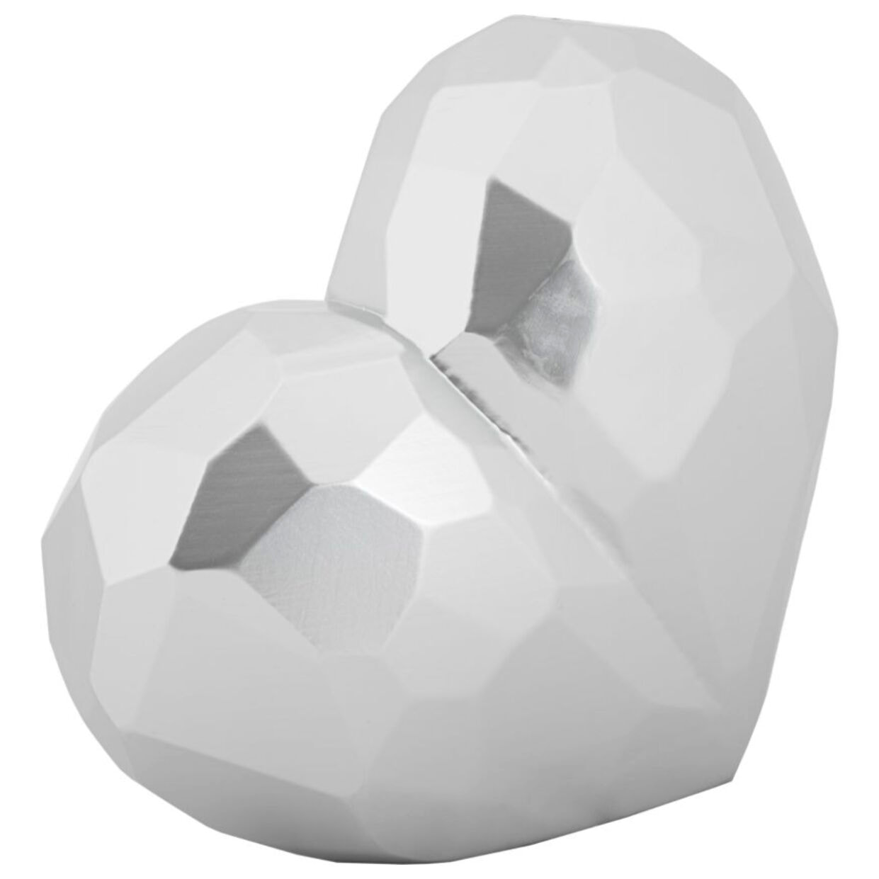 VASO HEART SILVER CM 19X9X18