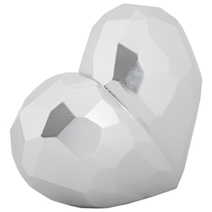 VASO HEART SILVER CM 19X9X18