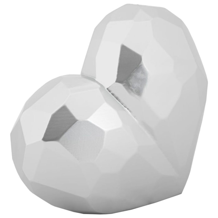 VASO HEART SILVER CM 19X9X18