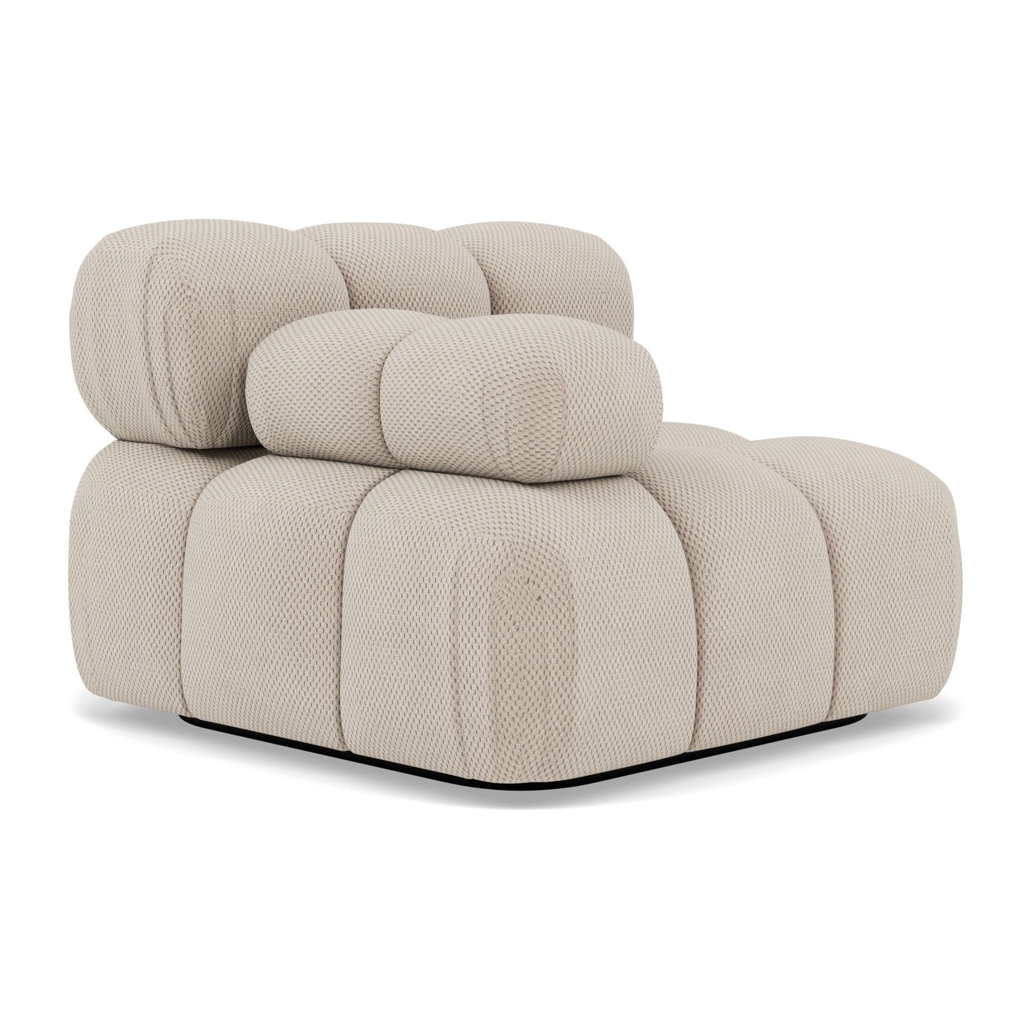 Ruby - module d'assise gauche en velours texturé - Beige