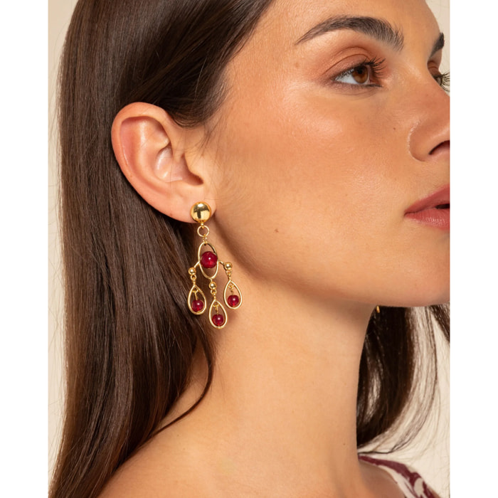 PENDIENTES SOLEIL  · ROJO