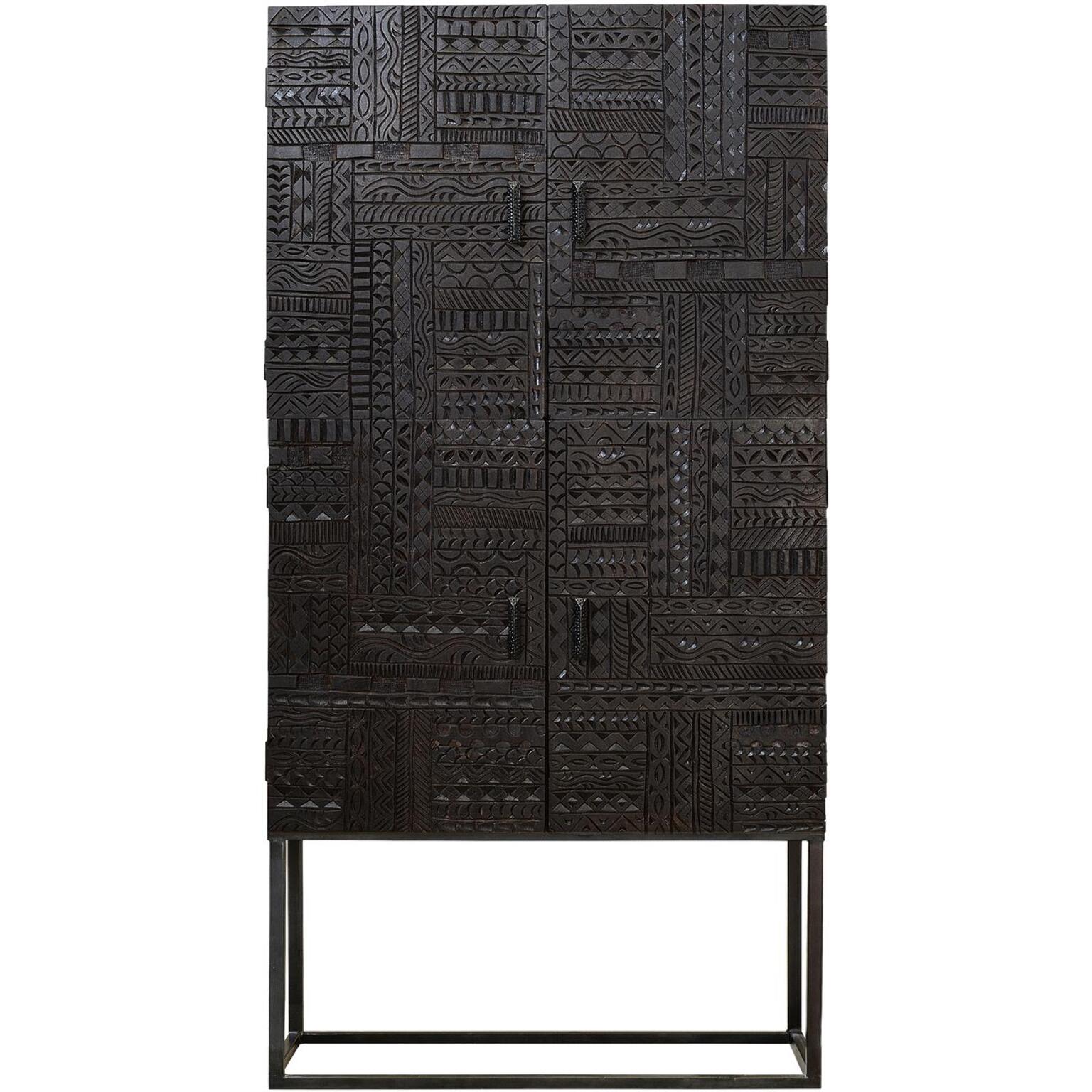 Aparador alto - Madera de Mango y Hierro - 90x40x176cm