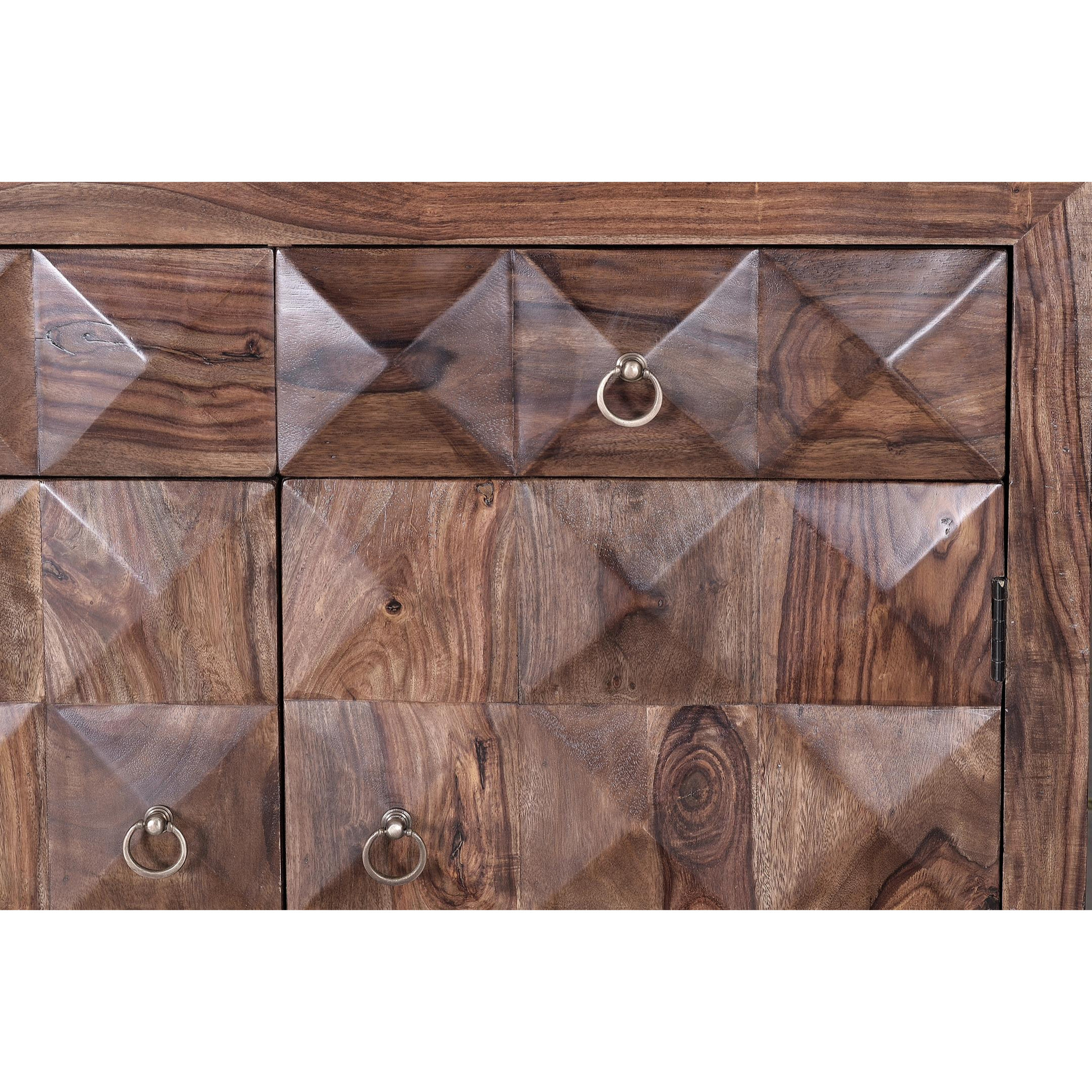Cómoda de Madera de Palisandro 100 Cm Estilo Contemporáneo Industrial