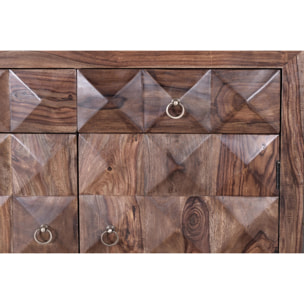 Cómoda de Madera de Palisandro 100 Cm Estilo Contemporáneo Industrial