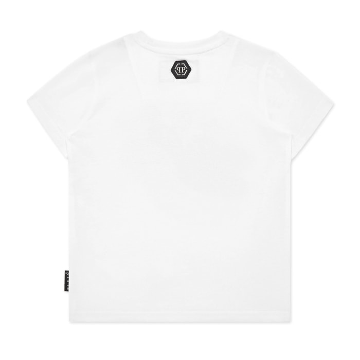 PHILIPP PLEIN T-shirt Round Neck SS Strass Smile