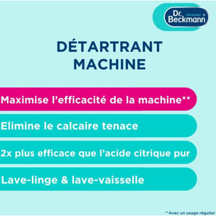 Détartrant DR BECKMANN Pour Machines Lave-Linge & Lave-Vaisselle 2x50g