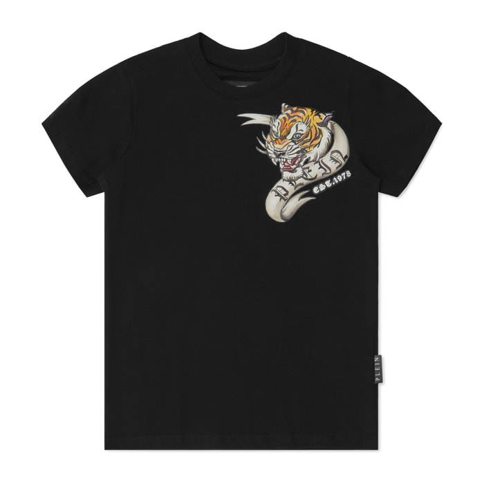 PHILIPP PLEIN T-Shirt Round Neck Ss TIGER