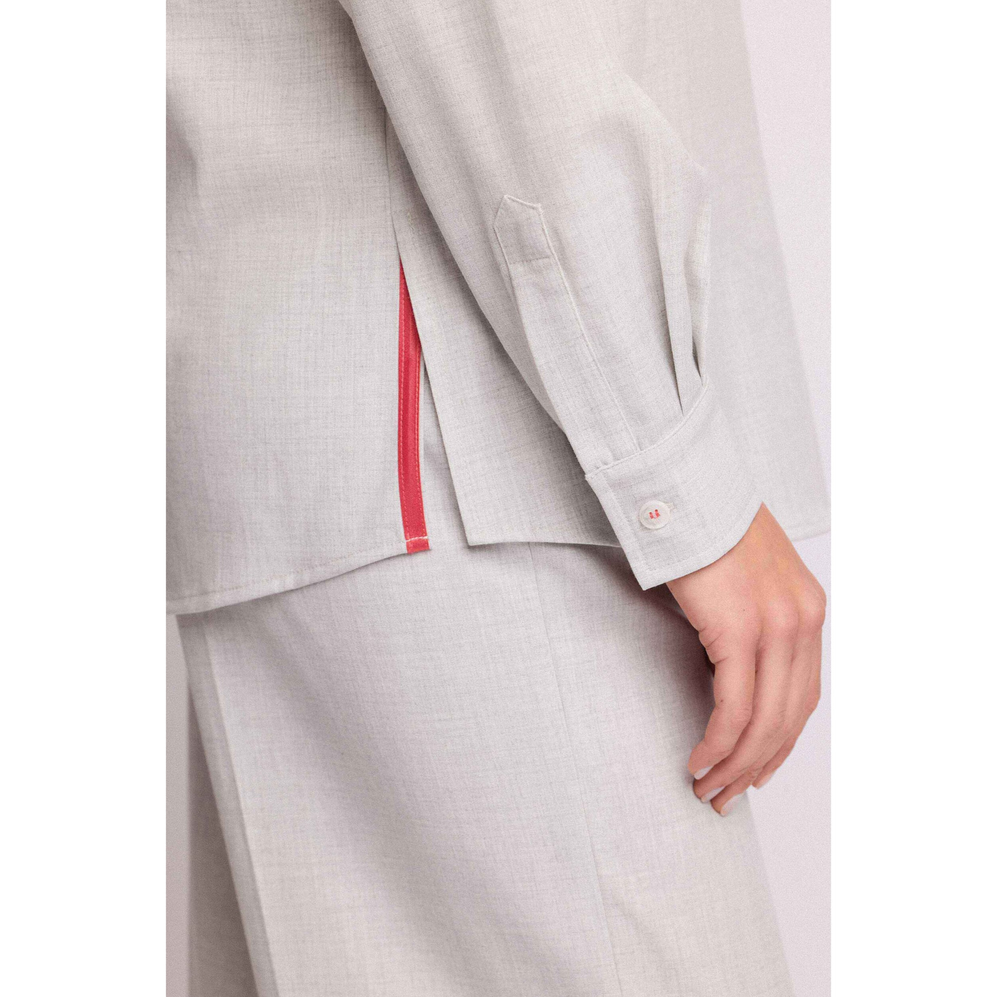 Kocca - Camicia a maniche lunghe con taschino Donna, Tinta unita, Colletto di camicia