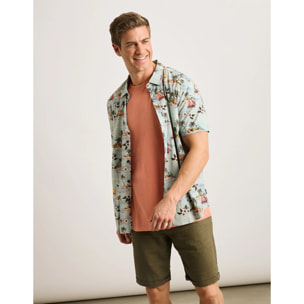 Camisa Manga Corta Azul Celeste - Cashoy