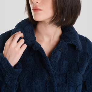 Bata larga de mujer Azul Marino